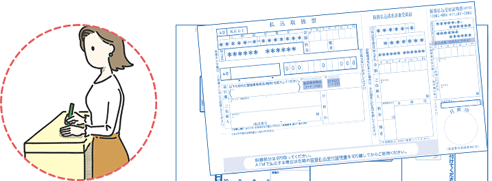 振替払込書・家電リサイクル券の記入